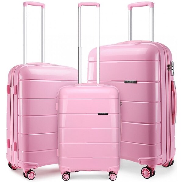 Set kufrov - unisex PP lesklý KONO na cesty, ružový 62660837