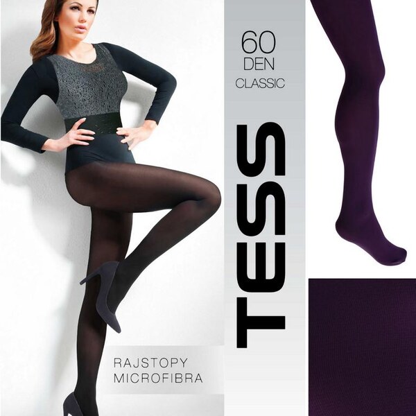 TESS Dámske fialové pančuchy CLASSIC MICRO 60 DEN 16655813