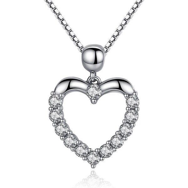 Olivie Strieborný náhrdelník SRDIEČKO 5838 31618957