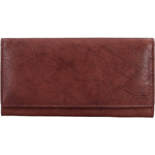 Lagen Dámska kožená peňaženka V 2102 hnedá 35335523