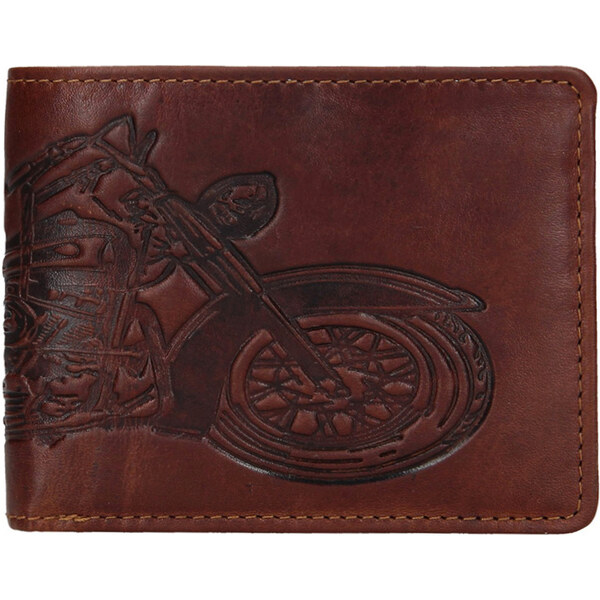 Lagen Pánska kožená peňaženka 26535 motorka - hneda 35335775