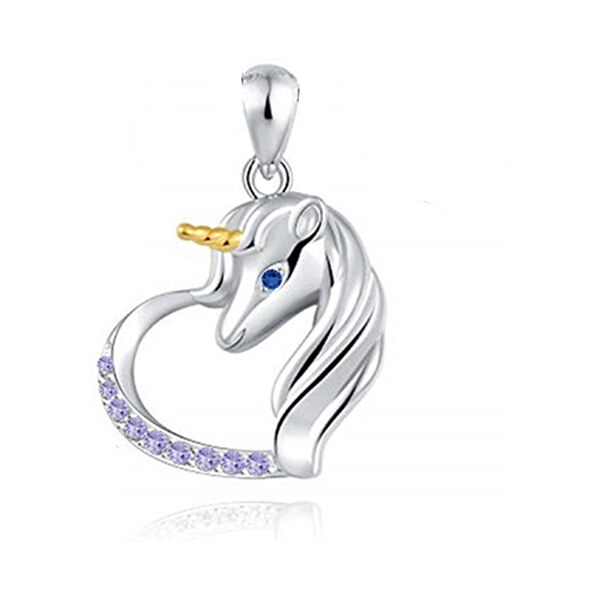 Olivie Strieborný prívesok JEDNOROŽEC V SRDCI 3752 44480169