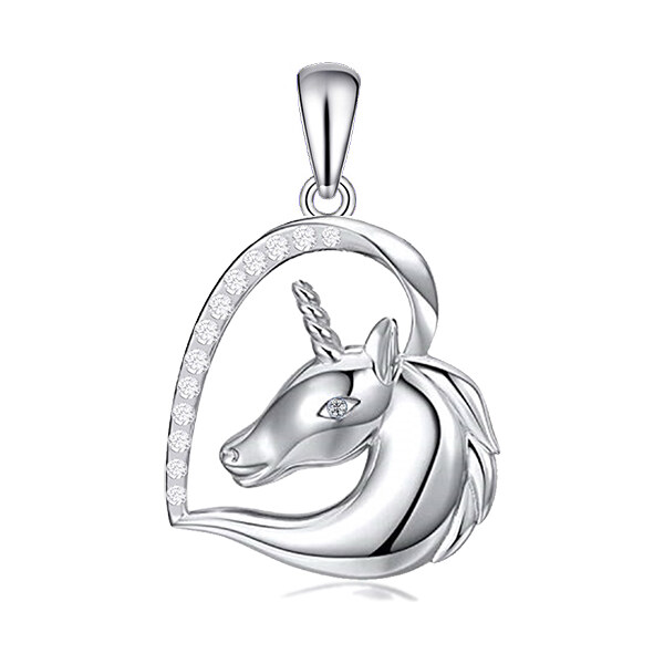 Olivie Strieborný prívesok JEDNOROŽEC V SRDCI 3758 16785468