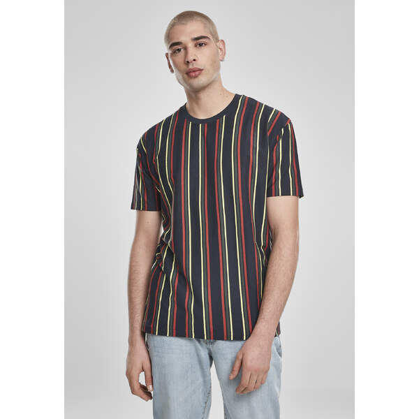 Urban Classics Printed Oversized Retro Striped Midnight Blonde/Tan T 50648414