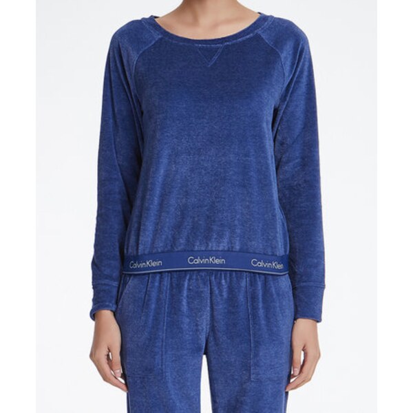 Dámska mikina QS6146E-6YN modrá - Calvin Klein 17089573