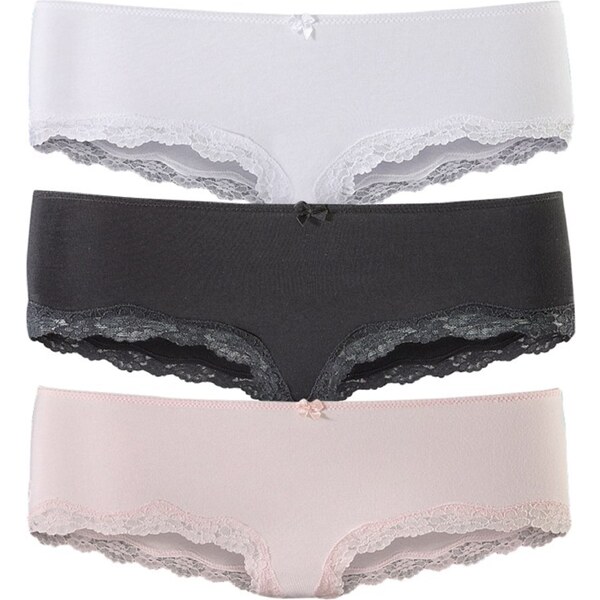 LASCANA Nohavičky ružová / čierna / biela 54382081