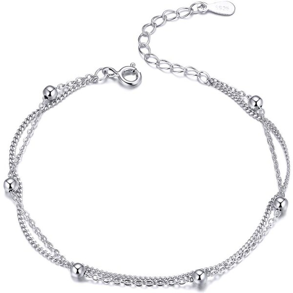 Olivie Strieborný retiazkový náramok s guličkami 3808 16942821