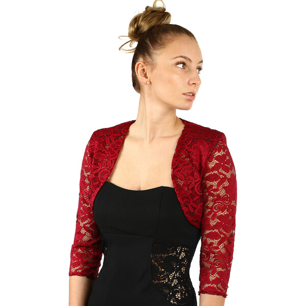 Glara Krajkové dámske bolérko s 3/4 rukávom 17061851