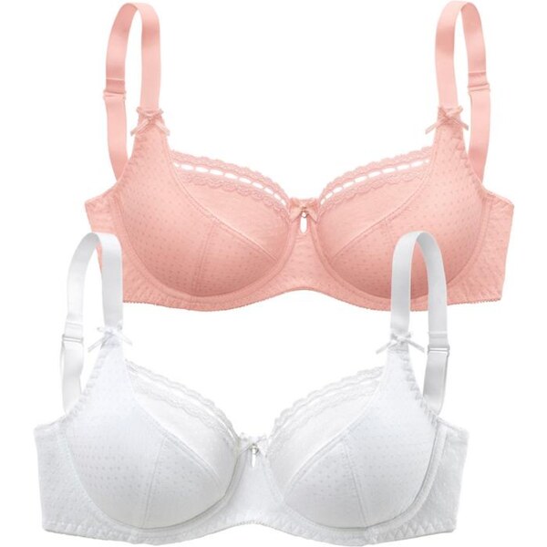 PETITE FLEUR Podprsenka broskyňová / biela 54220749