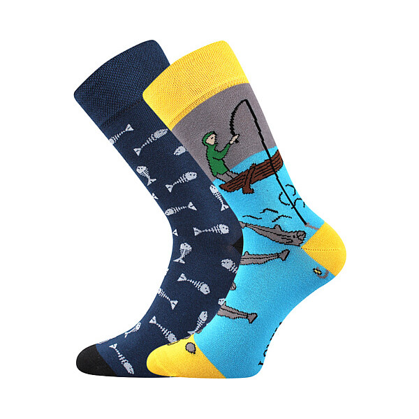 DOBLE farebné ponožky Lonka - RYBÁR 32622809