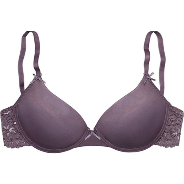 NUANCE Podprsenka tmavošedá / tmavofialová 54220720