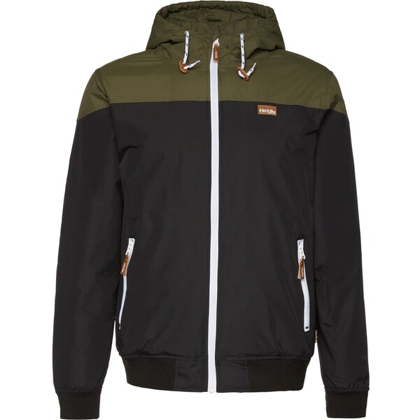 Iriedaily Prechodná bunda Insulaner olivová / čierna 65992060