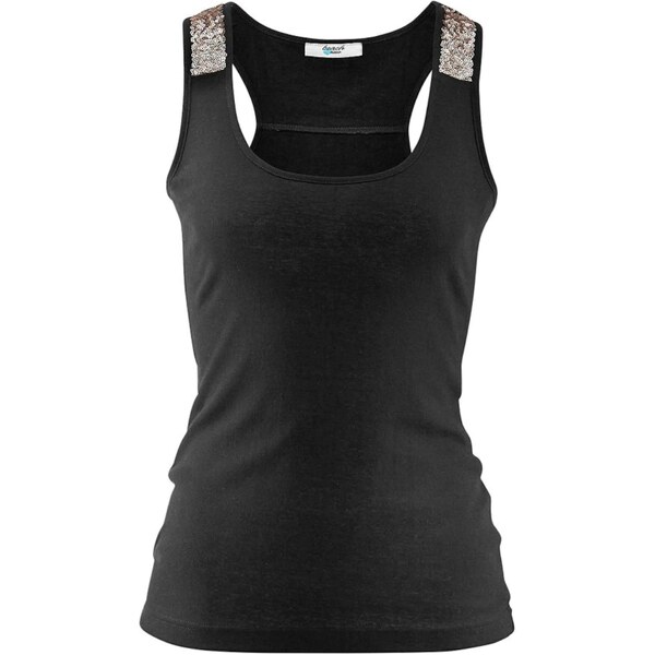 LASCANA Top béžová / čierna 34154207