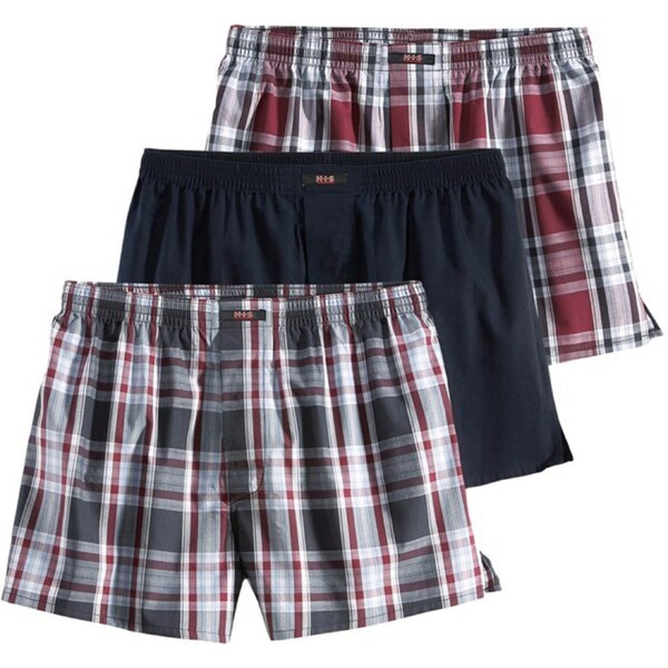 H.I.S Boxerky sivá / červená / čierna / biela 57220134