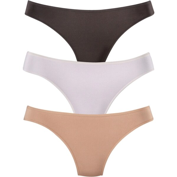 LASCANA Tangá telová / čierna / biela 25315091