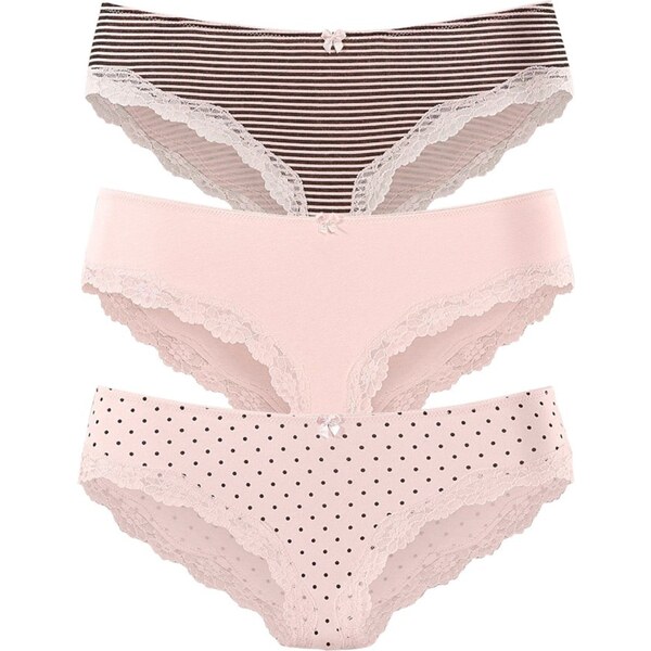 LASCANA Nohavičky tmavosivá / ružová 55503104