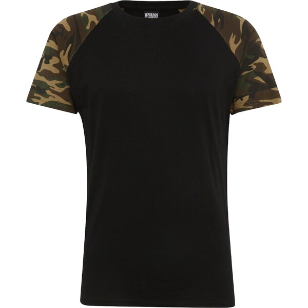 Urban Classics Tričko svetlohnedá / zelená / kaki / čierna 15590777