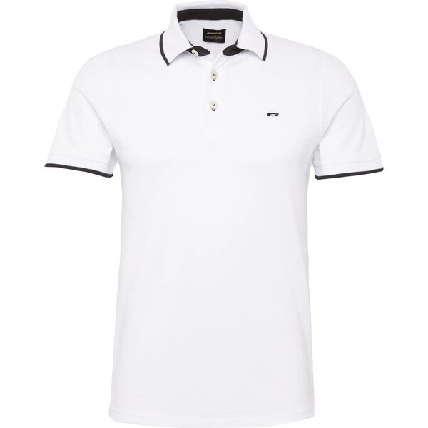 JACK & JONES Tričko JJPaulos čierna / biela 11996194