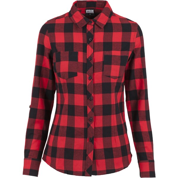 Urban Classics Blúzka ohnivo červená / čierna 26116532