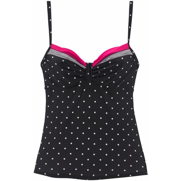 LASCANA Tankinový top Monroe neónovo ružová / čierna / biela 54221899