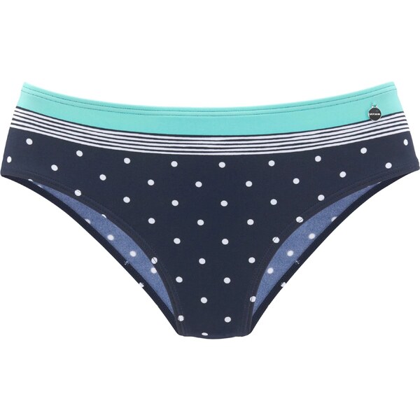 LASCANA Bikinové nohavičky Monroe LC tyrkysová / tmavomodrá / biela 17561593