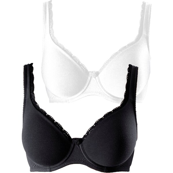 PETITE FLEUR Podprsenka čierna / biela 54220705