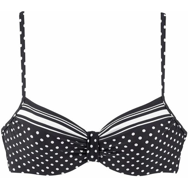 LASCANA Bikinový top Wire Merily čierna / biela 17561812