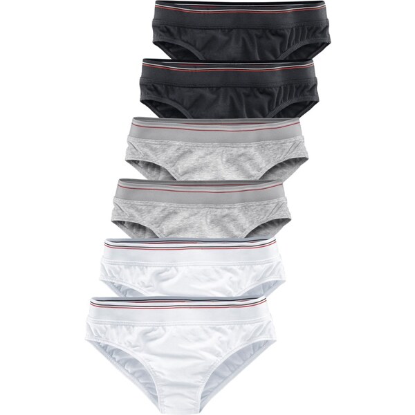 H.I.S Nohavičky sivá melírovaná / čierna / biela 54220814