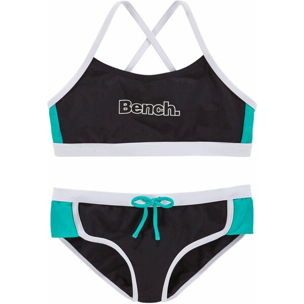 BENCH Bikiny tyrkysová / čierna / biela 54221008
