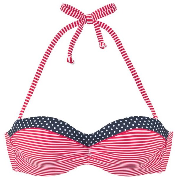 s.Oliver Bikinový top Avni tmavomodrá / červená / biela 54222248