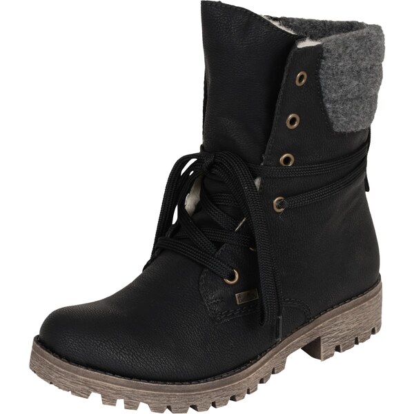 Rieker Šnurovacie členkové čižmy čierna 32372893