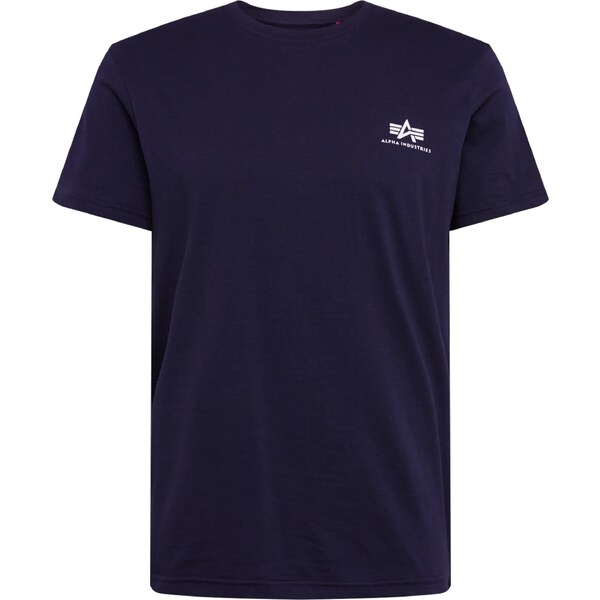 ALPHA INDUSTRIES Tričko tmavomodrá / biela 16590108