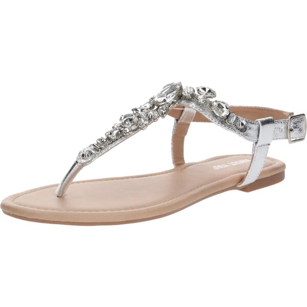 ABOUT YOU Žabky Zazou strieborná 17127963