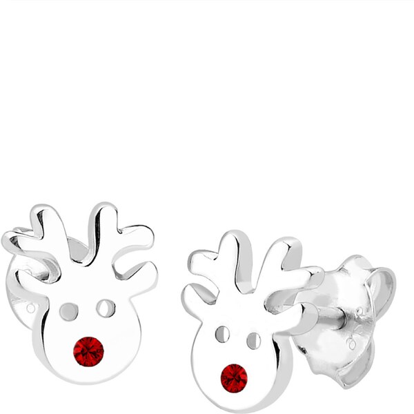 ELLI Bižutéria Hirsch červená / strieborná 54221834