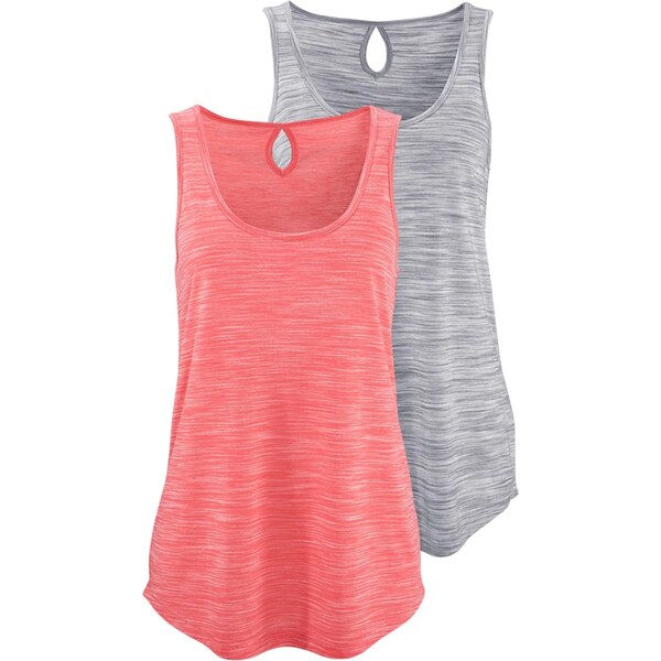 BEACH TIME Top sivá / lososová 20332143