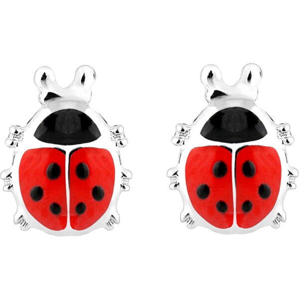 ELLI Bižutéria ohnivo červená / čierna / strieborná 54222077