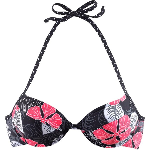 BUFFALO Bikinový top City svetlosivá / tmavoružová / čierna 54222132