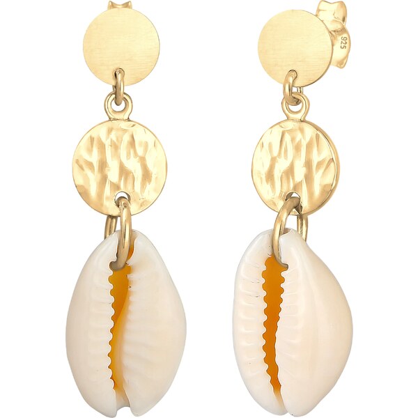 ELLI Náušnice Muschel šampanské / zlatá 54222230