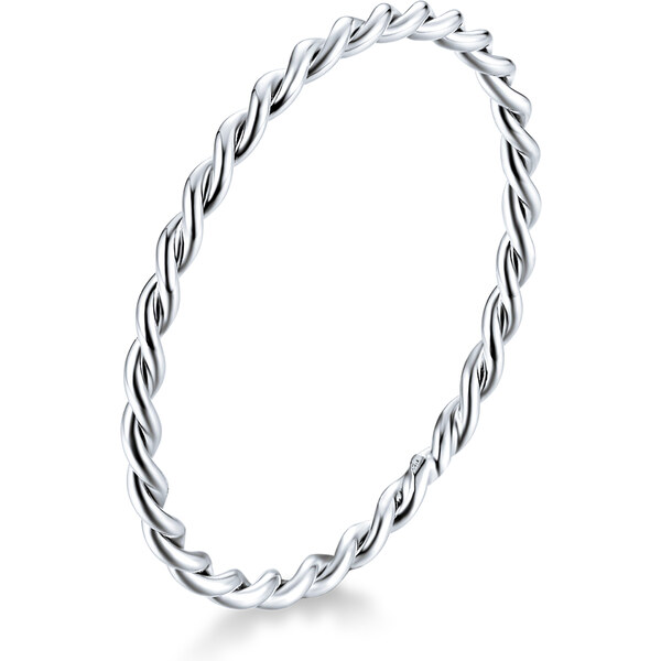 Emporial strieborný prsteň Jemný prepletený 29083867