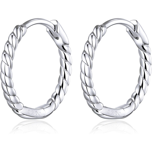 Emporial strieborné náušnice Strieborné lanko SCE841 28517308