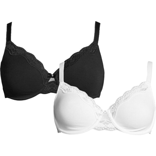 PETITE FLEUR Podprsenka čierna / biela 55410453