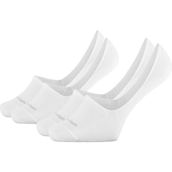 CALVIN KLEIN - 2PACK neviditeľné ponožky biele 16973300