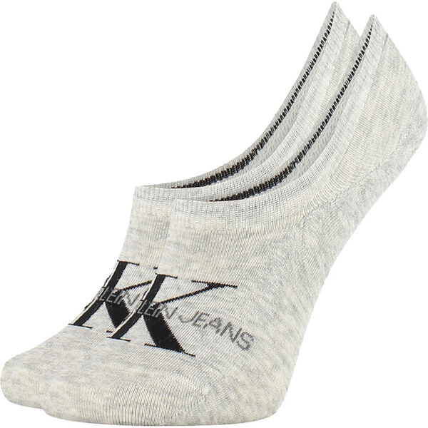 CALVIN KLEIN - CK jeans logo neviditeľné ponožky sivé 16973320