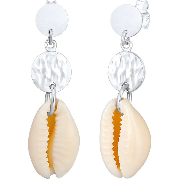 ELLI Náušnice Muschel piesková / strieborná 54222216