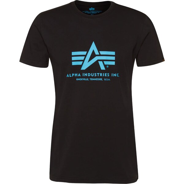 ALPHA INDUSTRIES Tričko svetlomodrá / čierna 15583687