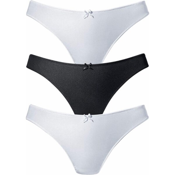 PETITE FLEUR Tangá čierna / biela 54339704