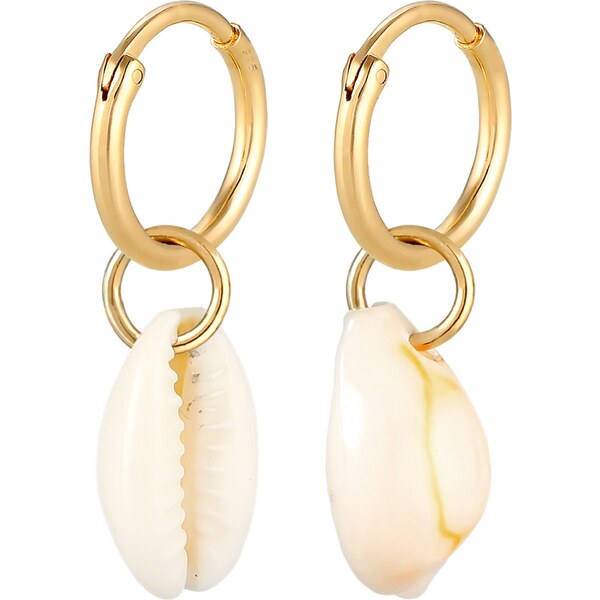 ELLI Náušnice zlatá / prírodná biela 56489955