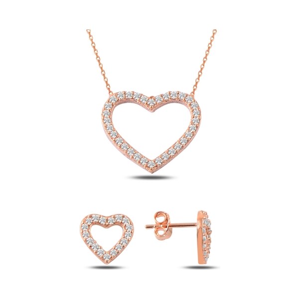 Olivie Sada strieborných šperkov SRDCE ROSE 3912 17146388
