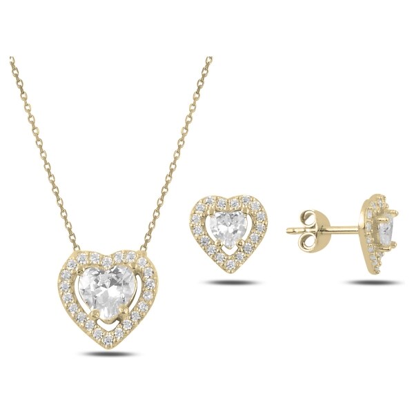 Olivie Sada strieborných šperkov ZLATÉ SRDCE 3918 17146394