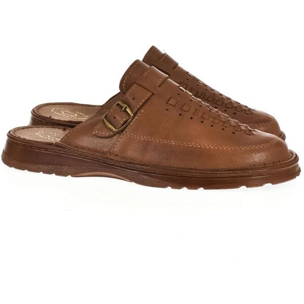 JOHN-C Pánske hnedé šľapky TISIO 17064210